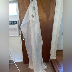 Gray sheer sparkle curtain